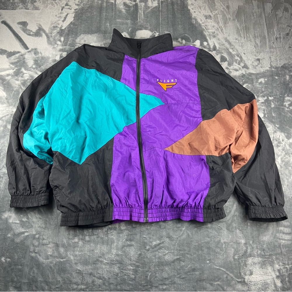 Vintage Nike Flight Windbreaker Jacket Men’s Size XL Color Block 90’s